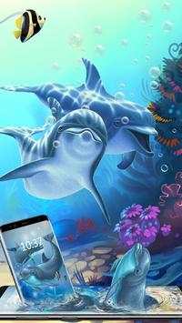 3D Pretty Dolphin Theme Blue Theme screenshot 4