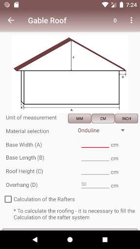 Calculation of roofs, of roof system, lathing screenshot 5