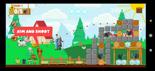 Angry Crows Slingshot Catapult स्क्रीनशॉट 2