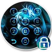 Neon Blue Dragon Phone Locker Theme 1.1.1