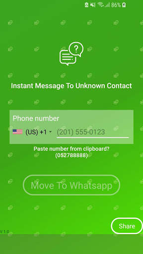 Number To Message Whats Chat Without Saving Number screenshot 1