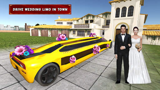 Luxury Wedding Limousine Taxi: 3D Car Driving 2021 screenshot 4