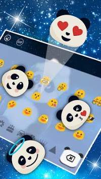Dreamy Galaxy Panda Keyboard Theme screenshot 3