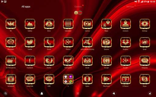 Abstract Red Go Launcher theme screenshot 9