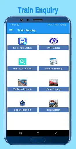 Train Enquiry, Live Train Status,Fare & PNR Status screenshot 1