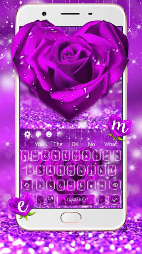 Purple Rose Keyboard screenshot 1