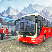 Christmas Bus Downhill Drive: Bus Transport Game icon