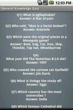 General Knowledge Quiz 5 تصوير الشاشة