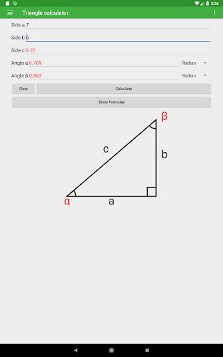 Triangle calculator screenshot 7