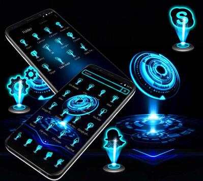 Blue Technology Launcher Theme screenshot 2