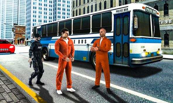Polisi Bus Driving Sim 2018 - Tawanan Transporter screenshot 1