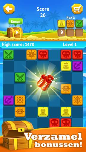 Pirate's Dice: 4 op een rij bordspel voor 1 speler screenshot 3