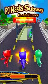 Pj Subway Dash Masks Adventure 3D скриншот 2