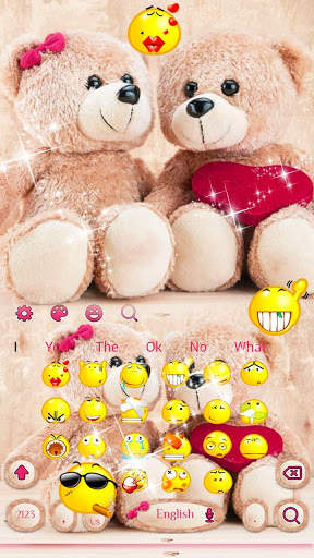 Cute Teddy Bear Keyboard Theme screenshot 3