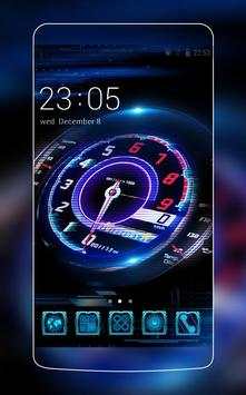 Speedometer Car Theme: Speedy, lighting racing car screenshot 1