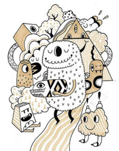 100 Seni Menggambar Doodle Populer screenshot 5
