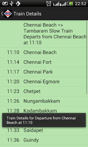 Chennai Local Train Timetable screenshot 4