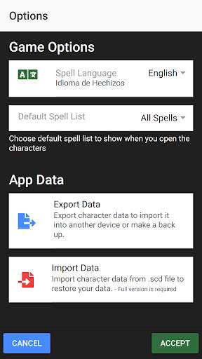 D&D Spell Cards screenshot 2