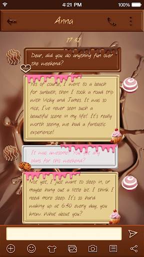 Chocolate Emoji Keyboard Theme स्क्रीनशॉट 3