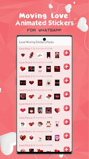 Animated Love Moving Stickers For Whatsapp screenshot 2