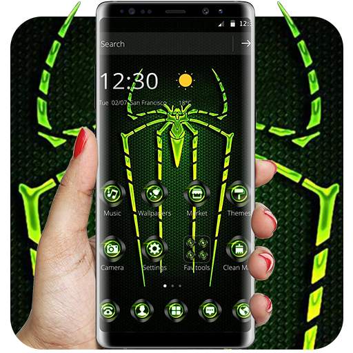 Green Fluorescent Spider Theme 1.1.5