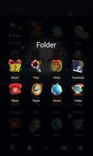 Snowflake Dynamic Go Launcher Theme screenshot 4