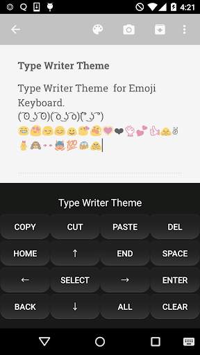 Type Writer Emoji Keyboard स्क्रीनशॉट 3