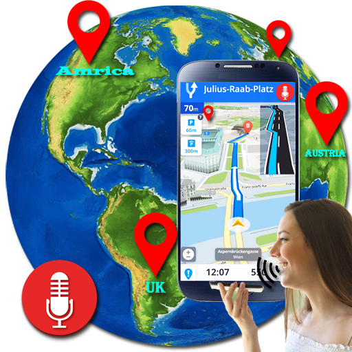 Voice GPS Driving Directions, Route Navigation Map icon