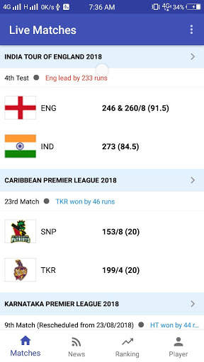Live Cricket Score screenshot 1