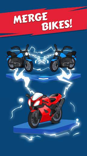 Merge Bike game Idle Tycoon screenshot 1