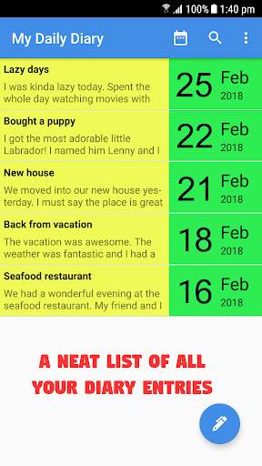 My Daily Diary screenshot 1