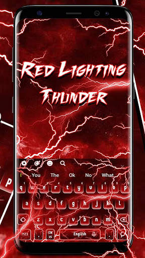 Red Lightning Keyboard Theme screenshot 2
