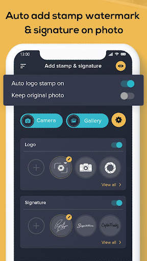 Auto Add Stamp Watermark & Signature on Photo screenshot 2