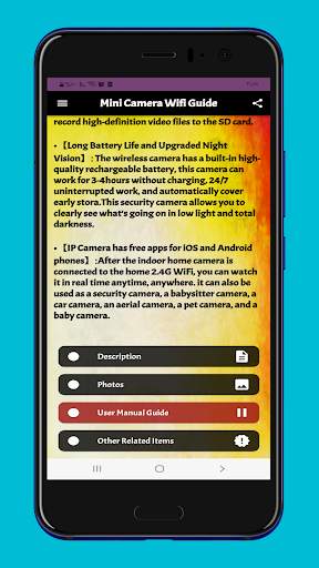 Mini Camera Wifi Guide screenshot 2