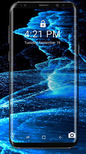 Blue Night Ocean APUS Live Wallpaper screenshot 1