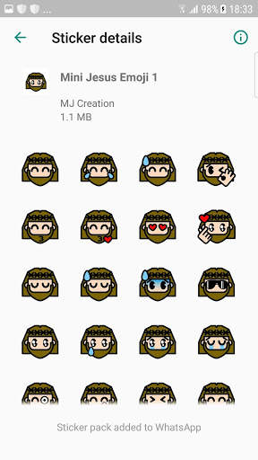 Mini Jesus Stickers स्क्रीनशॉट 4
