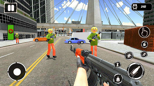 Branny Baldi Basics Game : Gangster Mod Crime City स्क्रीनशॉट 4