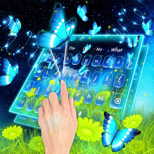 Starry Night Butterfly Keyboard Theme 10001001