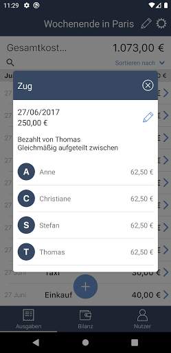 Ausgaben gleichmäßig aufteilen - Rechnungen teilen screenshot 7
