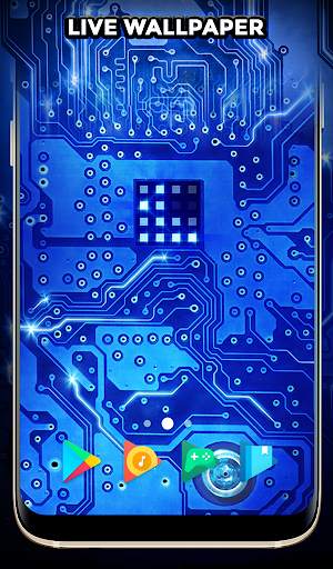Blue Light Animated Keyboard + Live Wallpaper screenshot 2