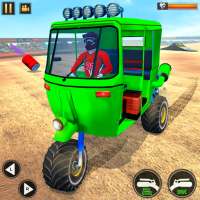 Tuk Tuk Rickshaw Demolition Derby Stunts 2021