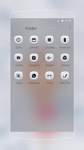 White Marble Neon Words Theme screenshot 3