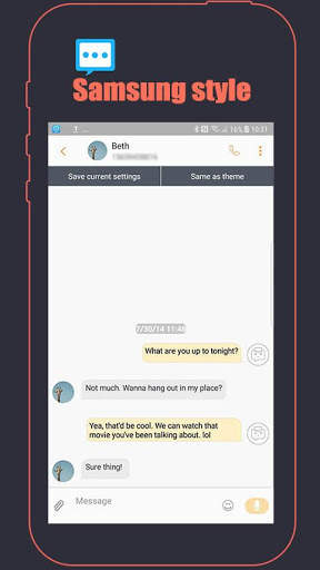 New Samsung style Next SMS Skin screenshot 1