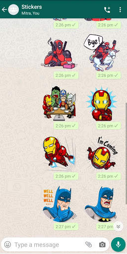 Super Heroes Stickers for WhatsApp - WAStickers screenshot 2