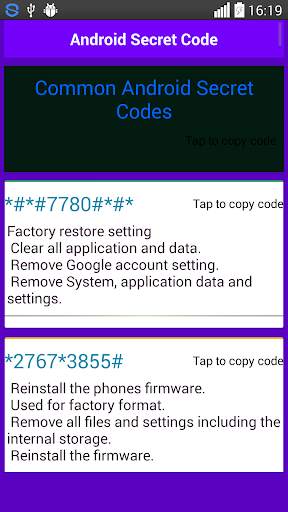 Mobile Phone Secret Codes Free screenshot 3