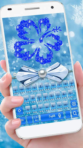 Cute Glitter Bow Keyboard screenshot 1