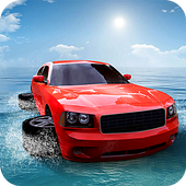 Water Surfing Race Car Driver icon