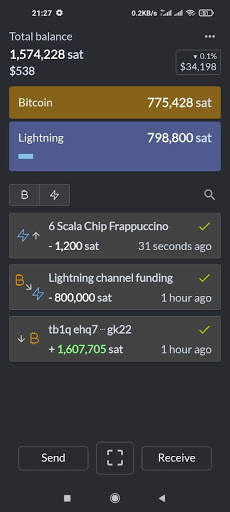 Simple Bitcoin Wallet TESTNET screenshot 1