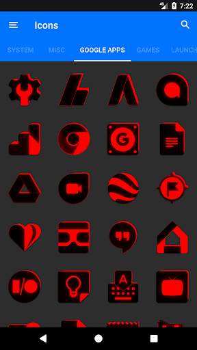 Flat Black and Red Icon Pack screenshot 7