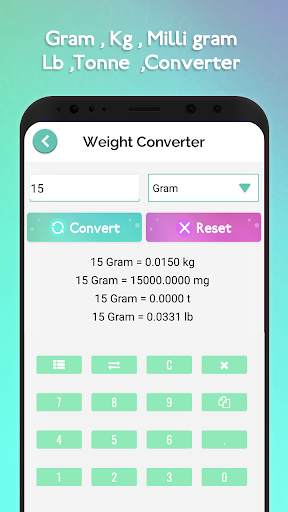 Gram , Kg ,Tons, Milli gram Converter screenshot 2